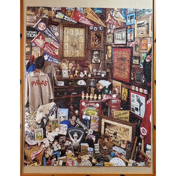 Springbok Baseball "Collectors Closet" 1000 Piece Puzzle‎ 24inx30in Pre-Owned - Picture 3 of 7